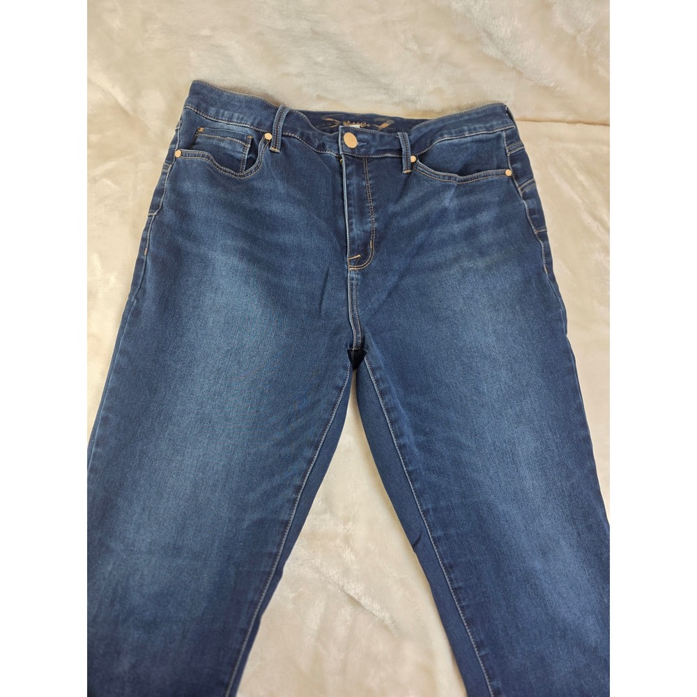Seven7 Womens Dark Wash Skinny Jeans Size 16 Stretch Comfort